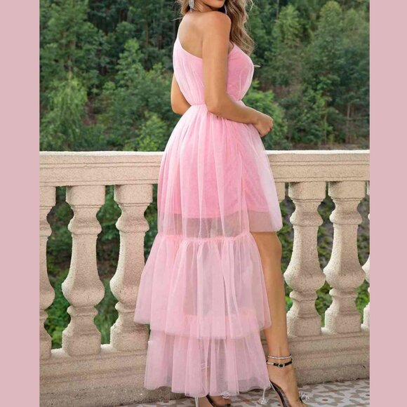 Tulle High-Low One-Shoulder Dress NWOT - Picture 2 of 10